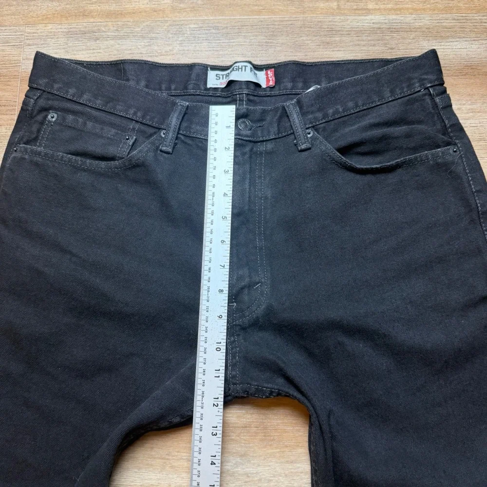 Levi's 505 Straight Fit Jeans Men 36x32 Black Denim Cotton Regular Leg Pants Y2K